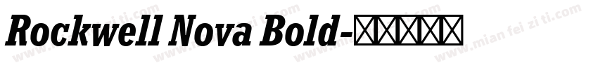 Rockwell Nova Bold字体转换